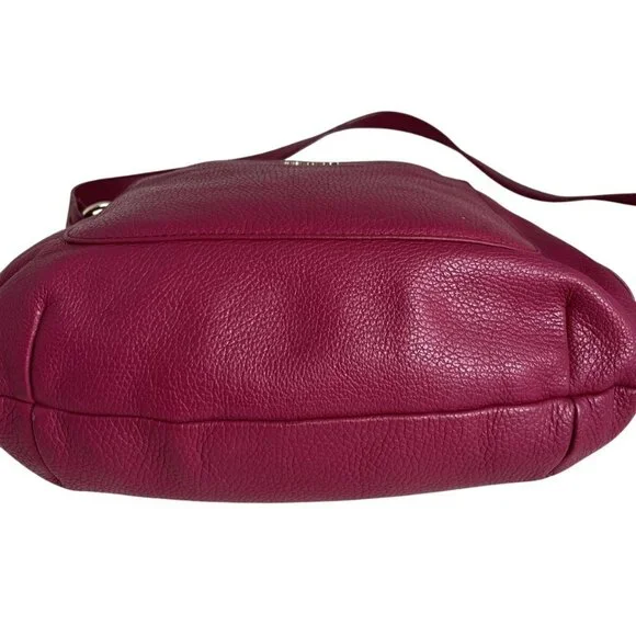 Furla Magenta Pebbled Leather Shoulder Bag - Picture 5 of 11
